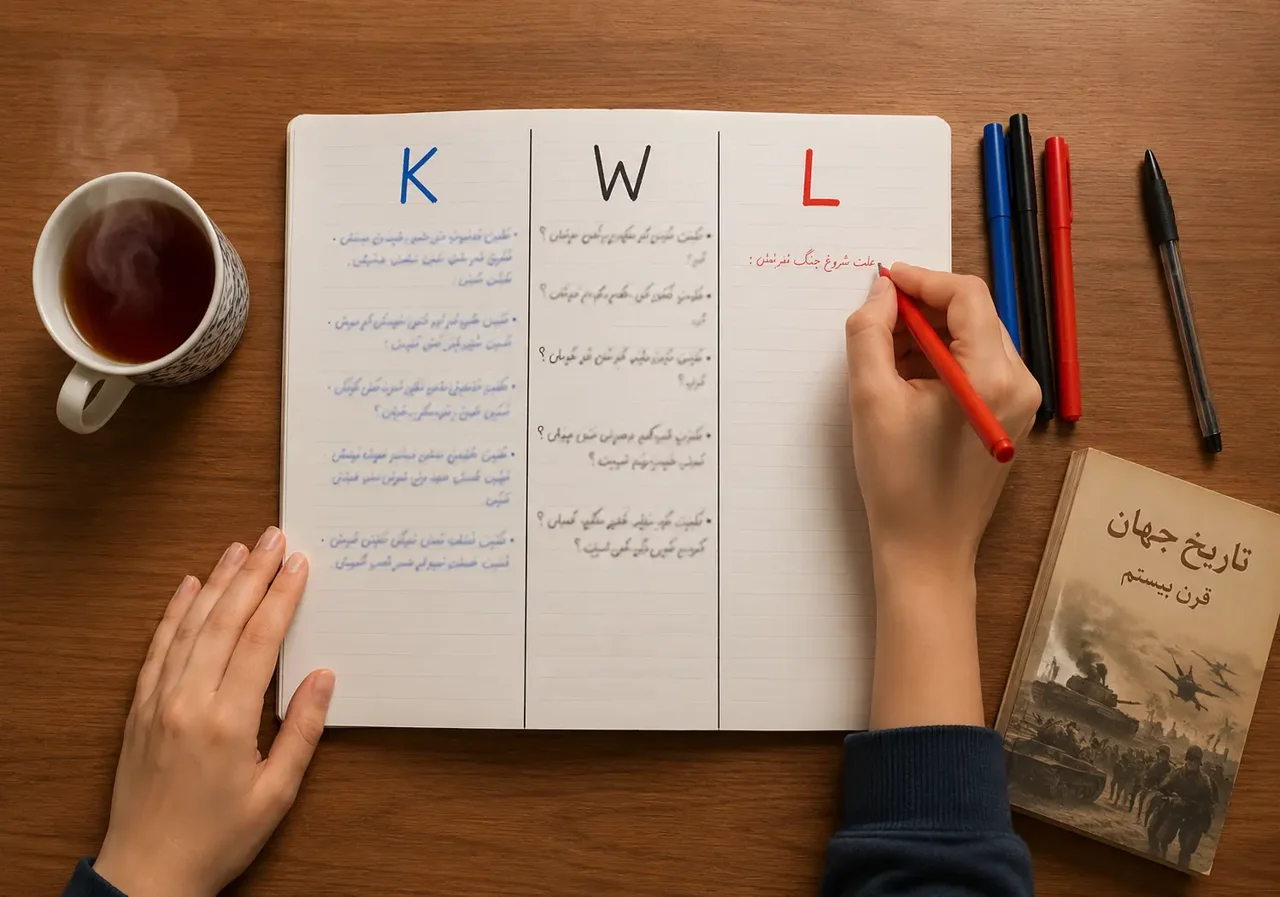 روش KWL: ابزار ساده‌ای که مطالعه‌ات رو متحول میکنه